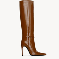 Saint Laurent VENDOME boots in glazed leather