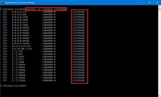 Netstat with findstr