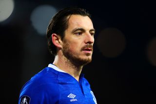 Leighton Baines in action for Everton in 2019.