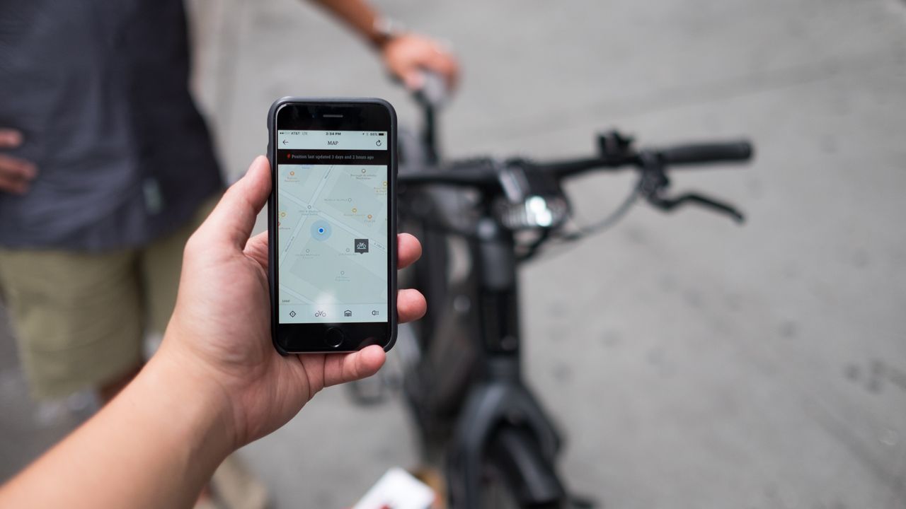 You can track your bike's location on a map