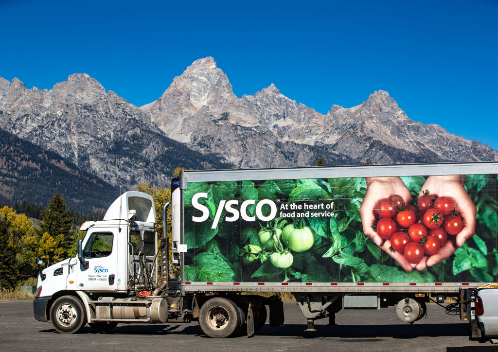Sysco Food truck is parked at Dornans
