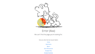 dropbox 404 page screenshot