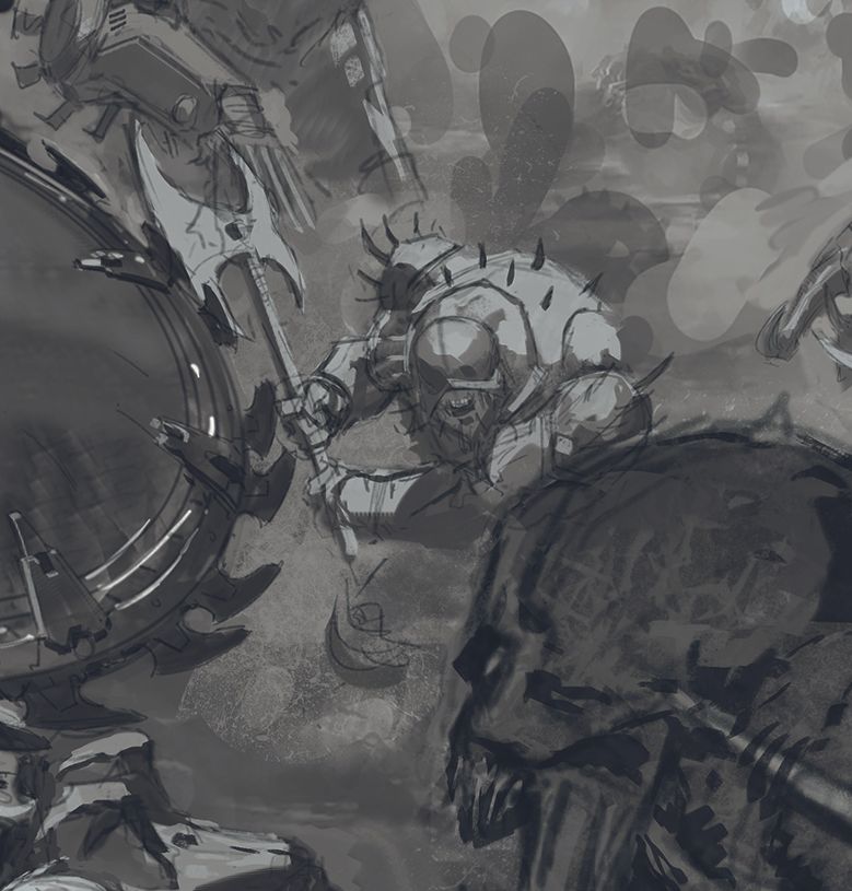 Doom the Dark Ages cover art tutorial