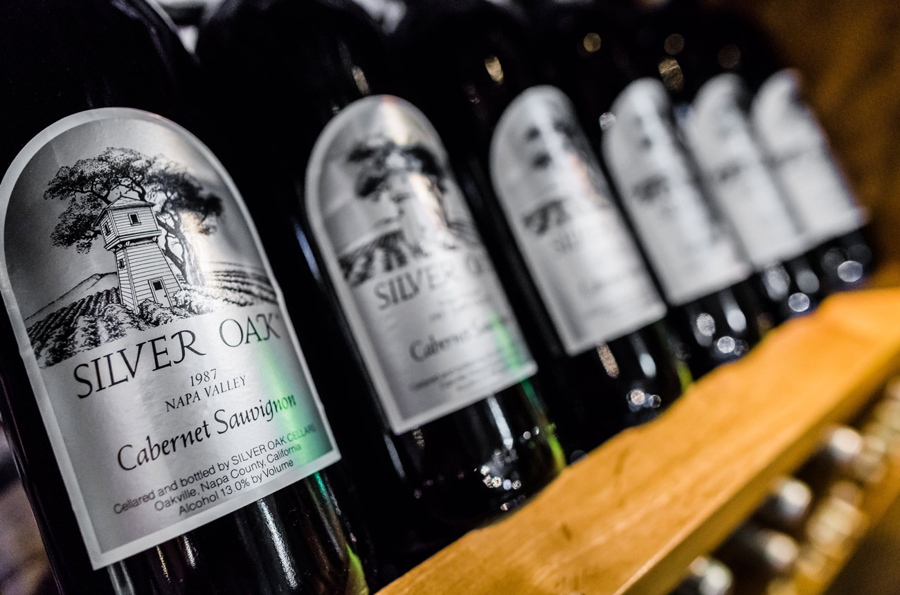 Silver Oak wine display