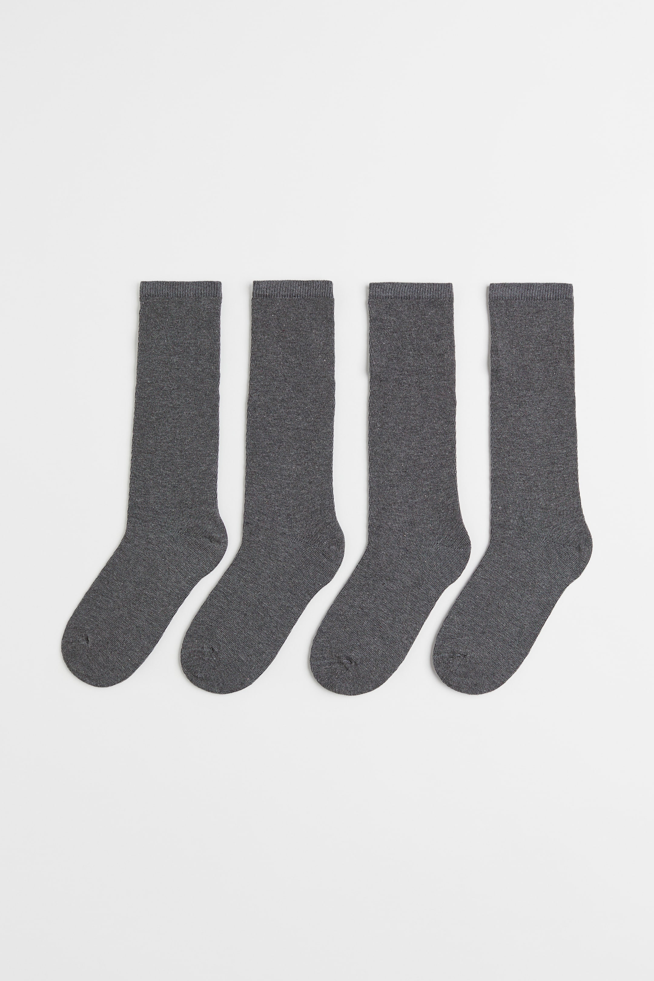 4-Pack Knee Socks - Dark Gray