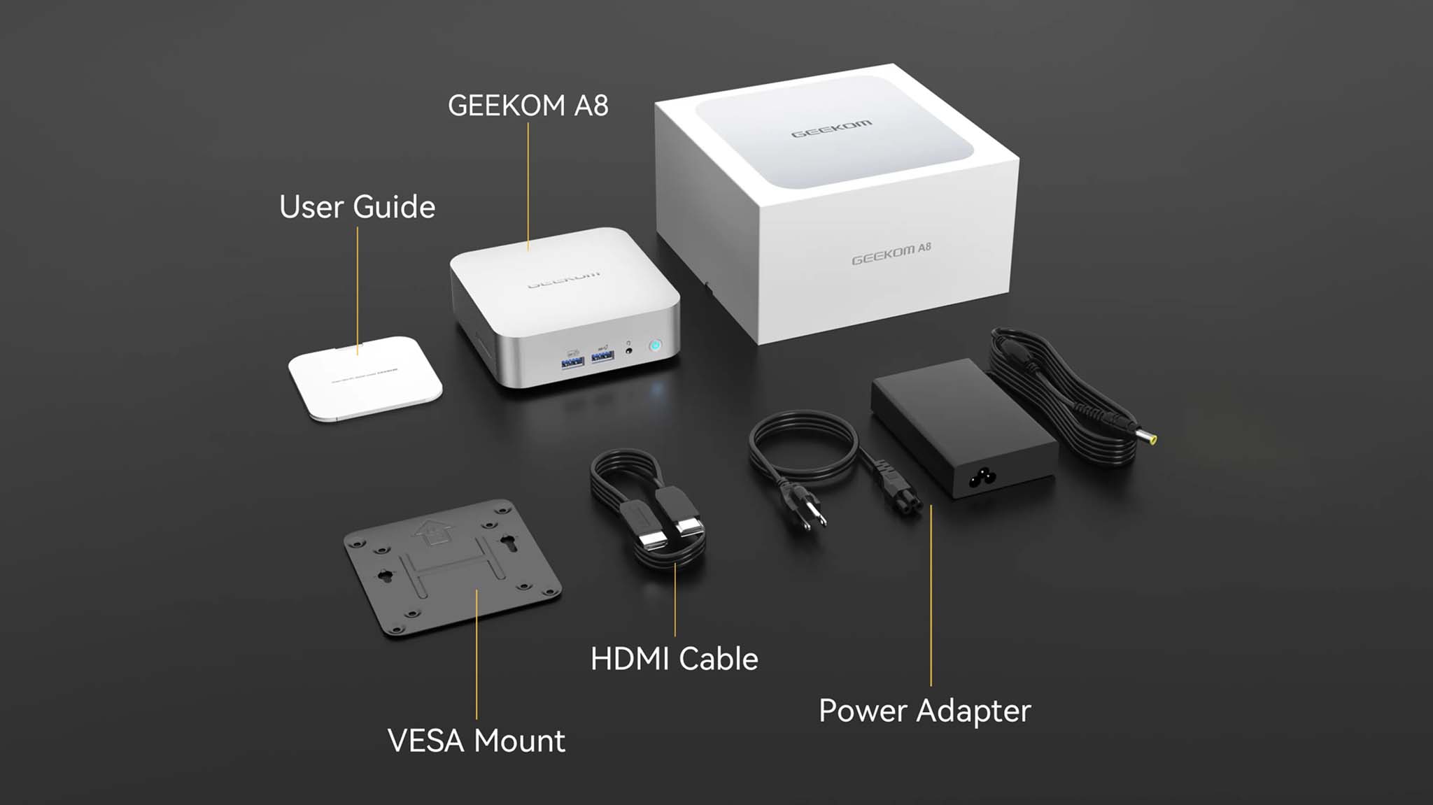 Geekom A8: What's in the box?