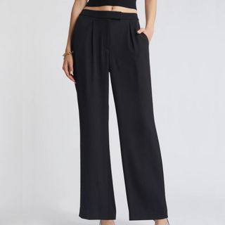 Black wide-leg suit trousers from Nordstrom