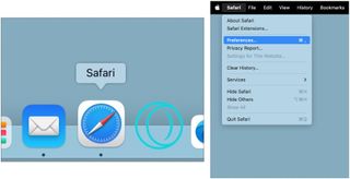 To turn off or delete Safari extensions, open Safari, then choose Safari on the Safari menu bar. Select Preferences from the pull-down menu.