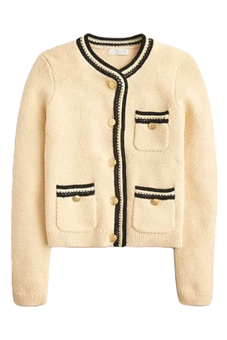 Contrast-Trim Cardigan Sweater (Was $178) 