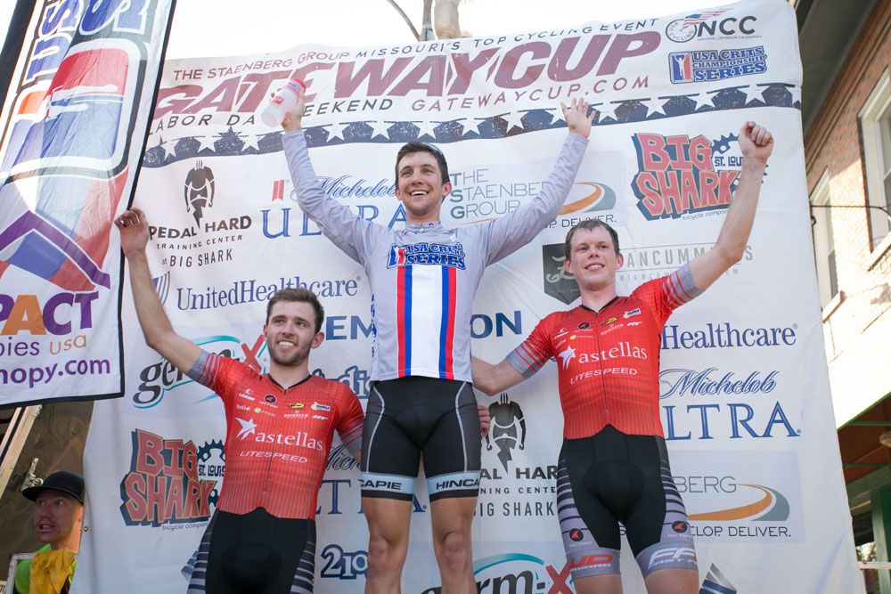 Best young male rider podium