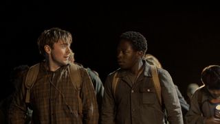 Cooper Hoffman and David Jonsson in The Long Walk