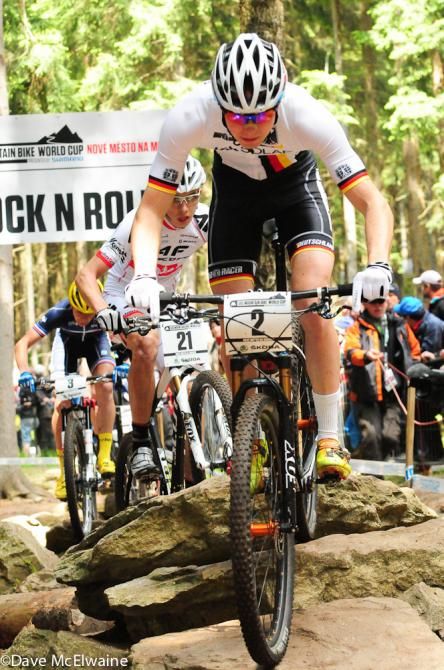 Phillipp Bertsch (Germany) riding the Rock n Roll section of the course