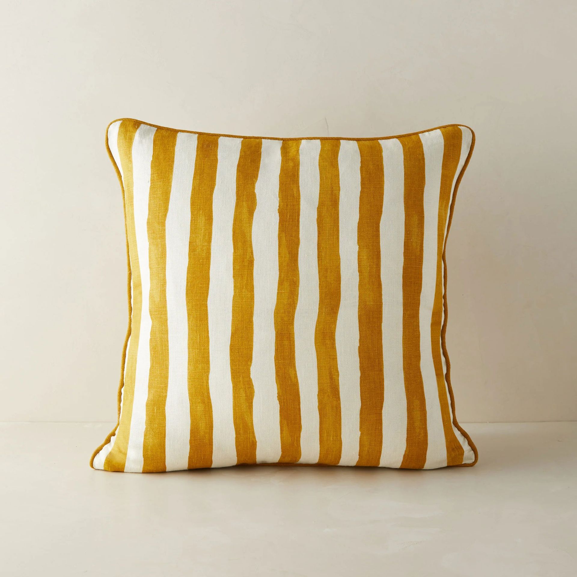 Painterly Stripe Linen Pillow by Sarah Sherman Samuel