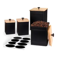 Black Canisters Set for the Kitchen Counter | Was $39.99, now $33.99 at Amazon Black Canisters Set for the Kitchen Counter | Was $39.99, now $33.99 at Amazon