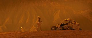 The Mars dune buggy in "The Space Between Us" is based on the design of NASA's old moon rovers.