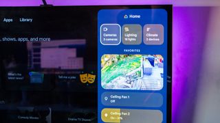 Google TV Streamer showing Smart Home Panel