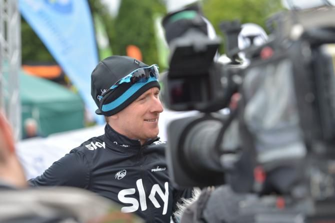 Bradley Wiggins smiles for the cameras