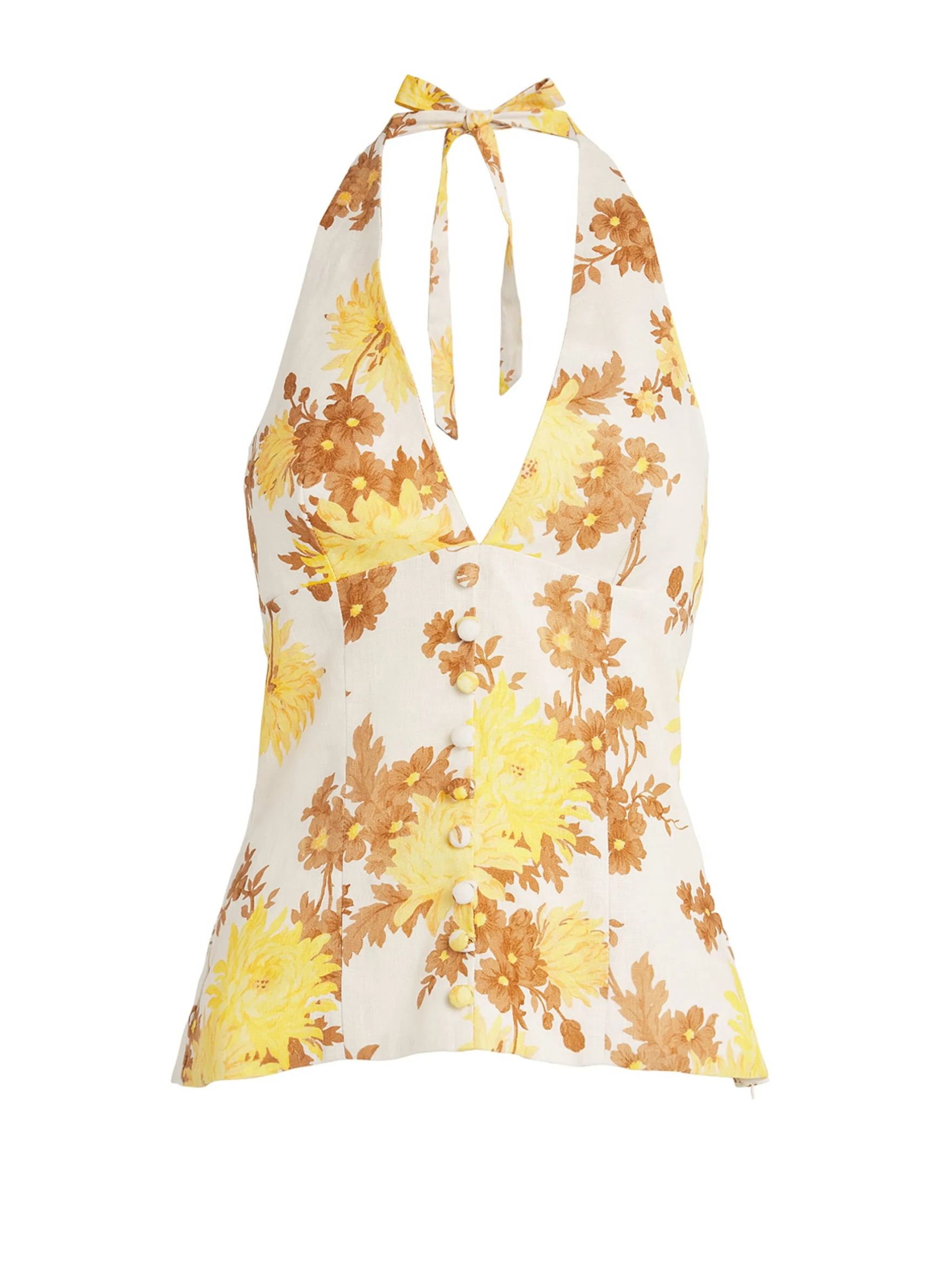 Linen Floral Marie Top