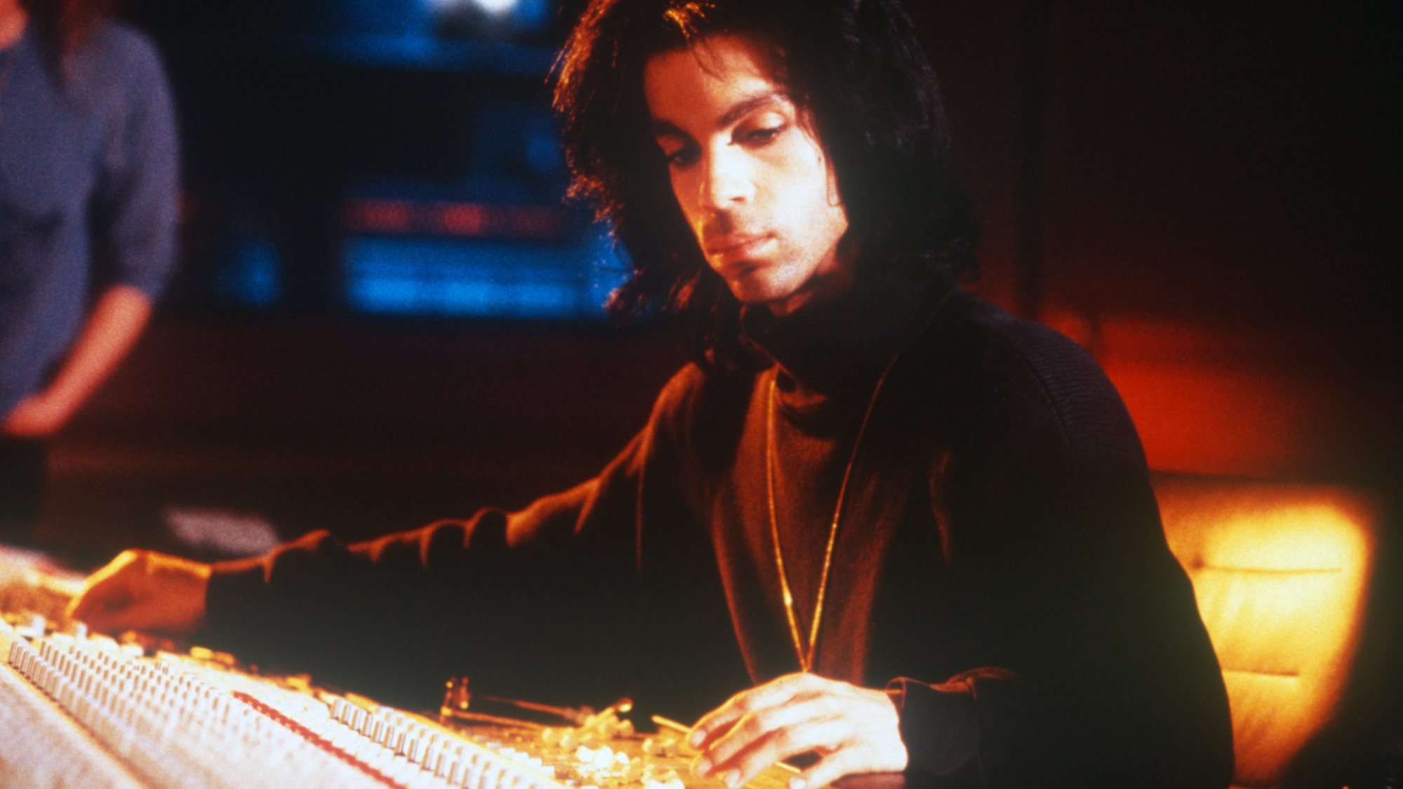Prince at the Olympic recording studios in London on September 10, 1988 in London, United Kingdom.