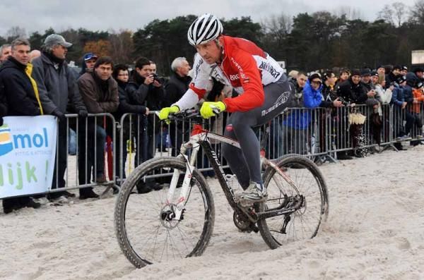 Johan Museeuw rode on an mtb