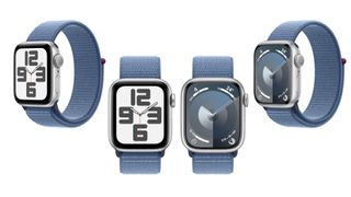 Apple Watch Series 9 vs SE, design of the watch side by side
