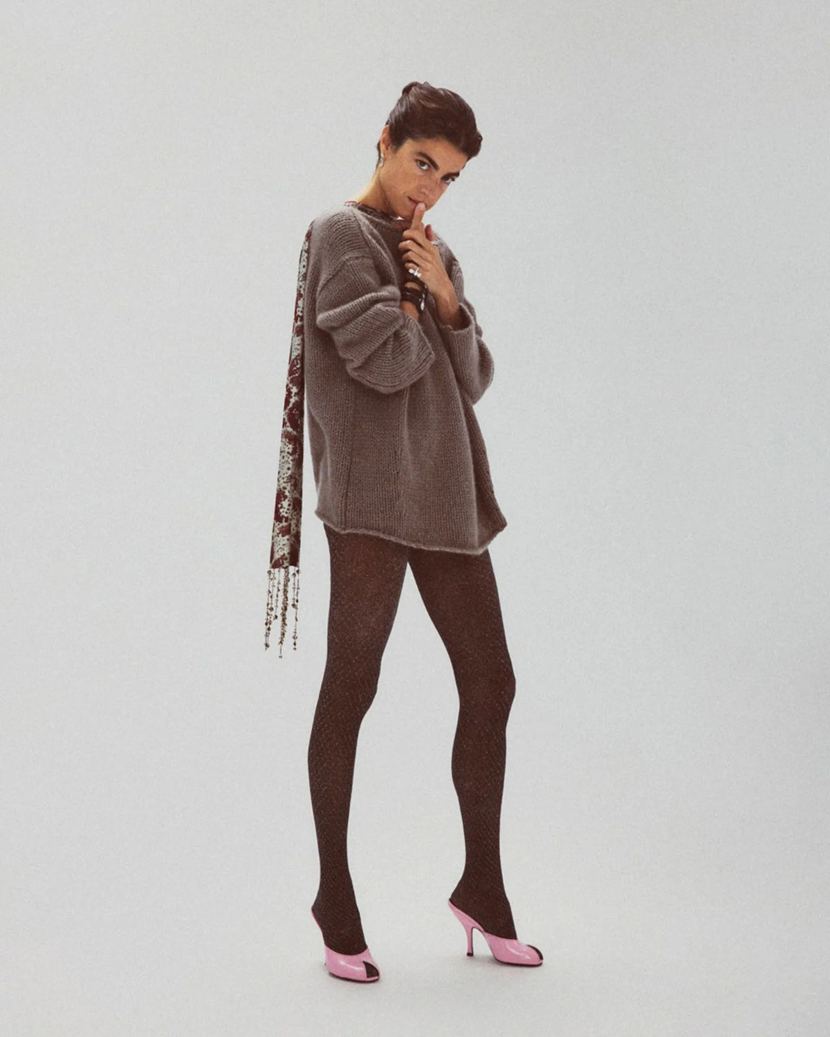 Casey Shimmery Fishnet Tights