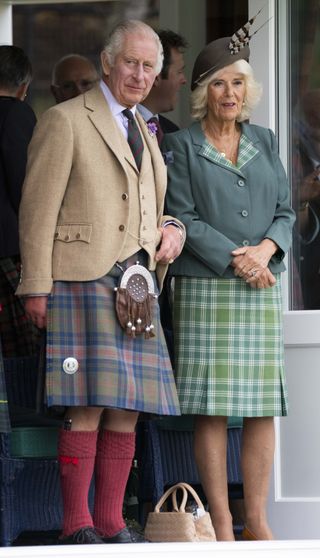 The King and Queen at the Highland Gathering, known to be a favourite of the royals and enjoyed by the late Queen Elizabeth II each year