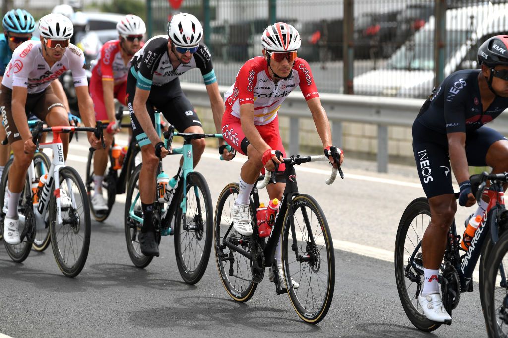 RINCON DE LA VICTORIA SPAIN AUGUST 24 Guillaume Martin of France and Team Cofidis in the Breakaway during the 76th Tour of Spain 2021 Stage 10 a 189km stage from Roquetas de Mar to Rincn de la Victoria lavuelta LaVuelta21 on August 24 2021 in Rincon De La Victoria Spain Photo by Tim de WaeleGetty Images