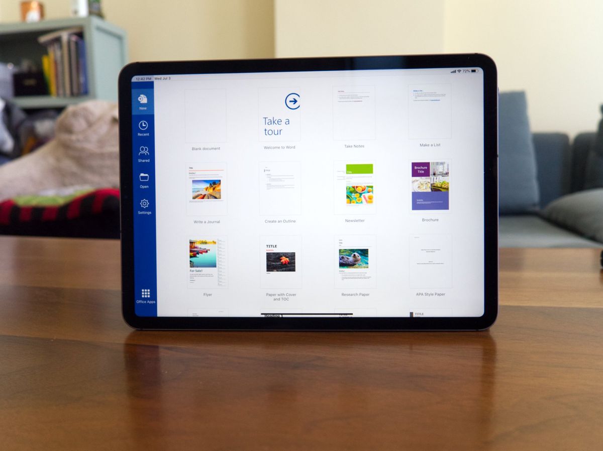 Microsoft Word on iPad Pro