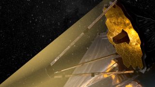 An artist's depiction of the James Webb Space Telescope.
