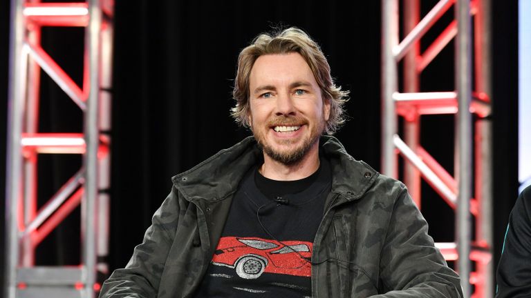 pasadena, california january 16 dax shepard of top gear america speaks during the discovery motortrend segment of the 2020 winter tca press tour at the langham huntington, pasadena on january 16, 2020 in pasadena, california photo by amy sussmangetty images