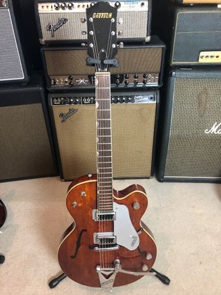 A photo a Gretsch Tennessean electric guitar owned by Andy Timmons