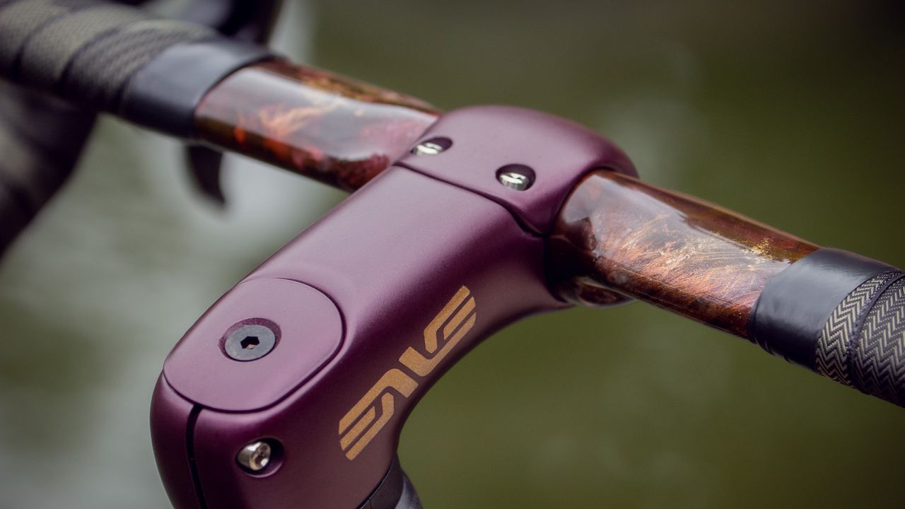 Detail shot of a custom bike