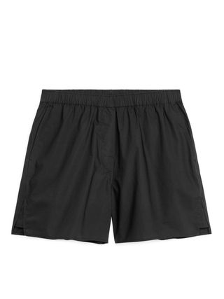 Poplin Shorts - Black - Arket Gb