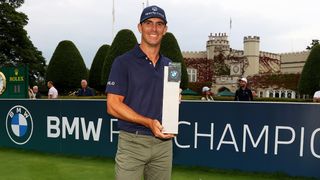 Billy Horschel with the trophy after his win in the 2021 BMW PGA Championship at Wentworth