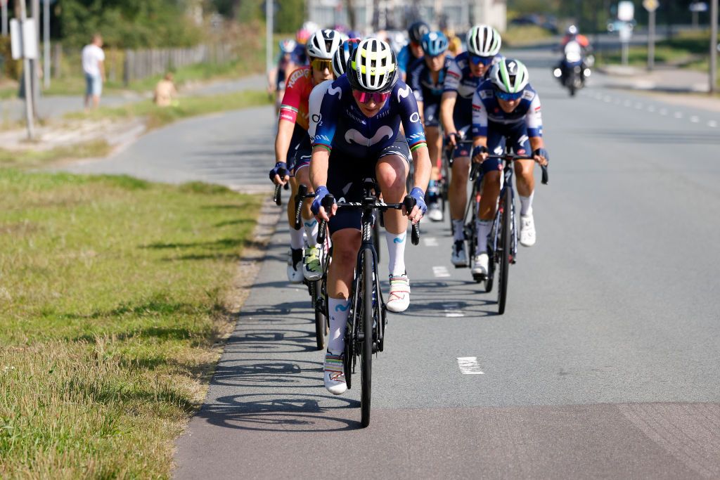 ARNHEM NETHERLANDS SEPTEMBER 10 Annemiek Van Vleuten of The Netherlands and Movistar Teamcompetes during the 25th Simac Ladies Tour 2023 Stage 5 a 1503km stage from Arnhem to Arnhem UCIWWT on September 10 2023 in Arnhem Netherlands Photo by Bas CzerwinskiGetty Images