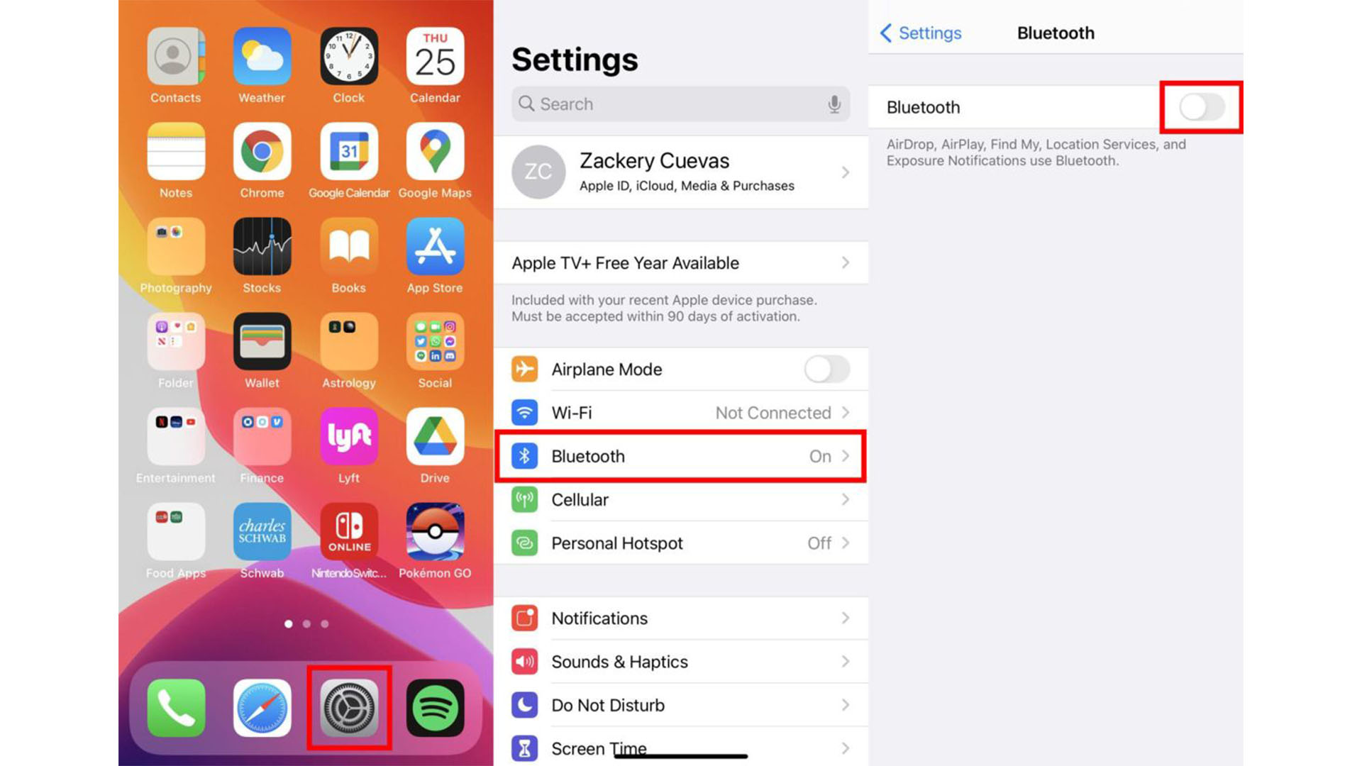 Как использовать контроллер Xbox One или Series X|S с iPhone или iPad: на вашем iPhone или iPad перейдите в «Настройки», перейдите к «Bluetooth», включите его.