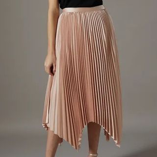 Coast Pleated Satin Skirt