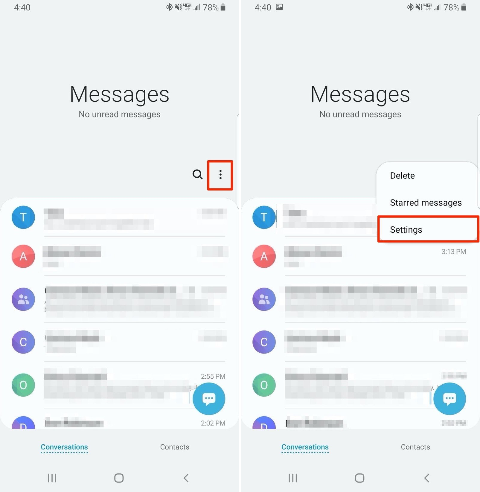 How to set up RCS chat in Samsung Messages