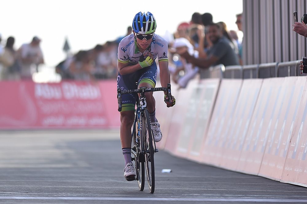 Esteban Chaves (Orica GreenEdge) wins stage 3 of the Abu Dhabi Tour