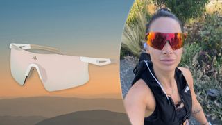 Left, Adidas Kaphiros, right, Sam wearing them on a run