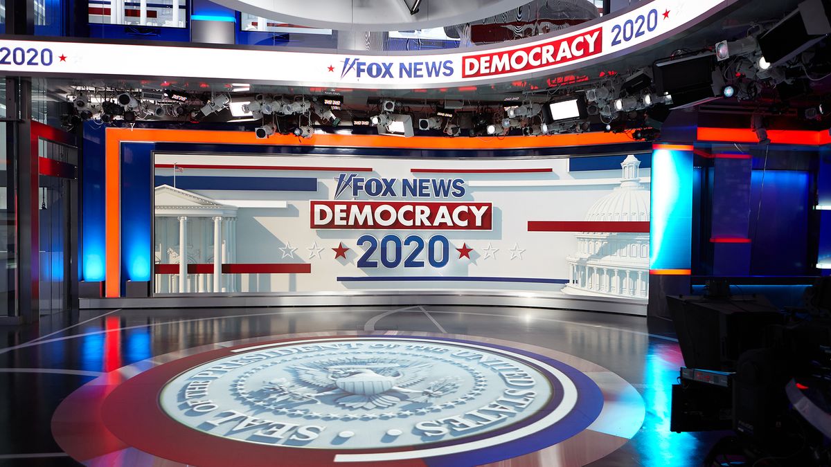 The Fox News studio prepped to cover the 2020 election