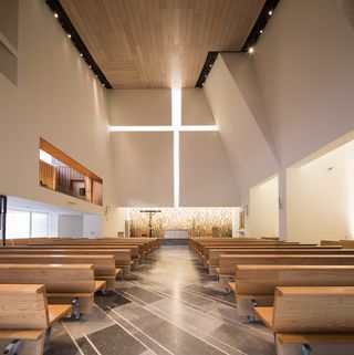 contemporary piece of architecture using the vocabulary of traditional ecclesiastical designs