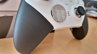 Xbox Elite Series 2 Core review image showing the rubberized grips up close