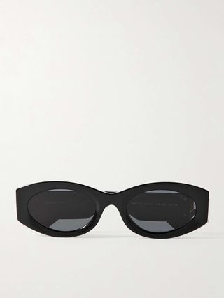 Glimpse Oval-Frame Acetate Sunglasses