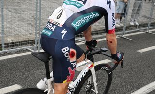 Jan Tratnik was one of many riders to crash during stage 6