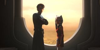 Anakin and Ahsoka in a training room in Tales of the Jedi