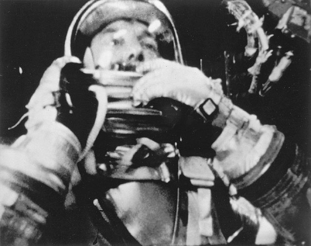 Who was the first man to travel into space twice