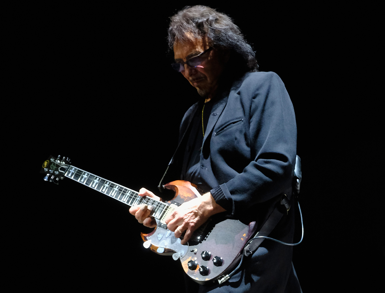 Tony Iommiof Black Sabbath performs at Ozzfest 2016 at San Manuel Amphitheater on September 24, 2016 in Los Angeles, California.