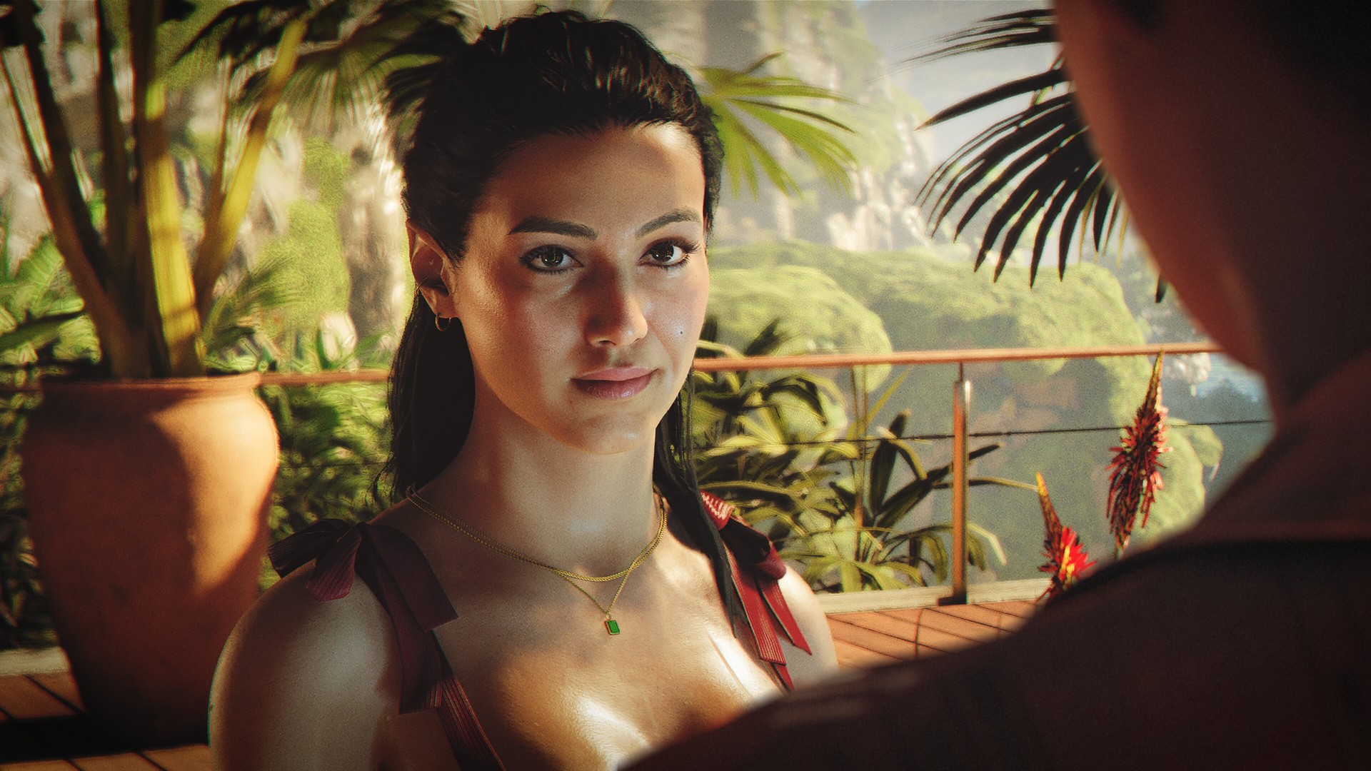 DGSE agent Charlotte Roth in a tropical location in 007 First Light